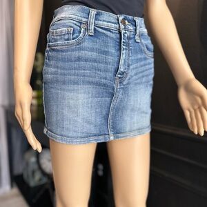 Abercrombie & Fitch Light Blue Denim Mini Skirt